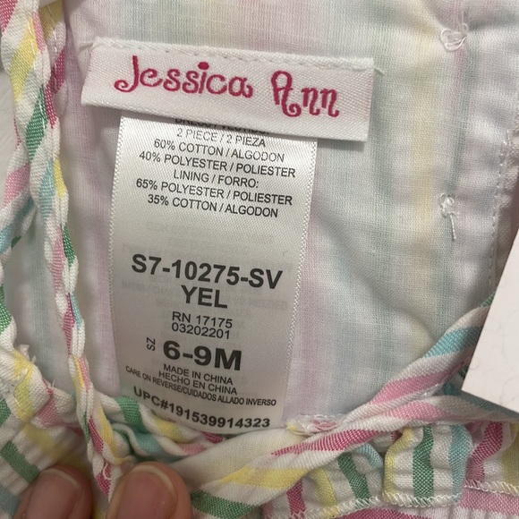 Baby girl summer outfit 2pc set Jessica Ann 6-9 months - Picture 6 of 6